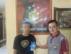 Polsek Bontobahari Berhasil Mengamankan Pelaku Pencurian Ponsel di Salah Satu Cafe Bira