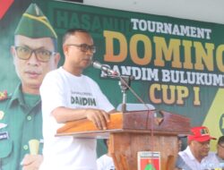 LETKOL INF KAHARUDDIN RESMI MEMBUKA TURNAMEN DOMINO DANDIM CUP I