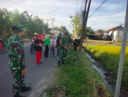 KOMPAK KORAMIL 1411-04/UJUNG BULU BERSAMA WARGA GOTONG ROYONG BERSIHKAN SALURAN AIR.