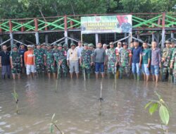 KODIM 1411/BULUKUMBA SUKSESKAN PROGRAM ” BERSATU DENGAN ALAM UNTUK NKRI ” MELALUI PENANAMAN SEBANYAK 500 POHON MANGROVE DALAM RANGKA HUT KODAM KE – 67 KODAM XIV/HASANUDDIN